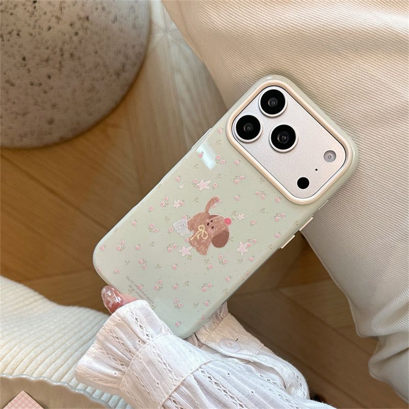 [1+1BOGO] Flower Puppy Summer iPhone Case