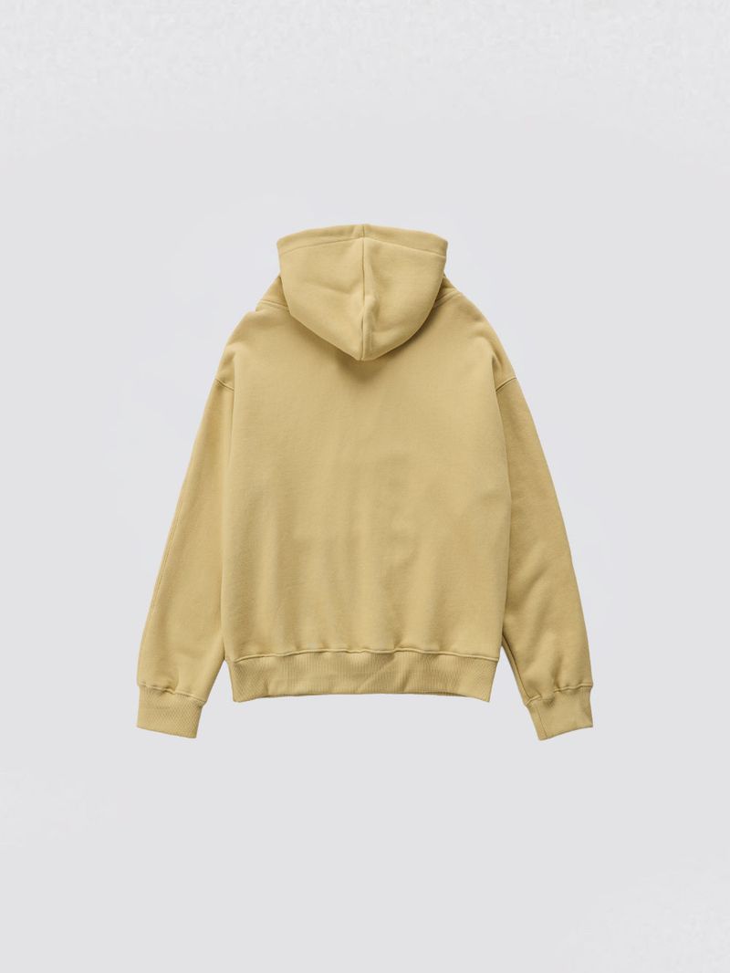 V-neck Logo Hoodie_Charcoal