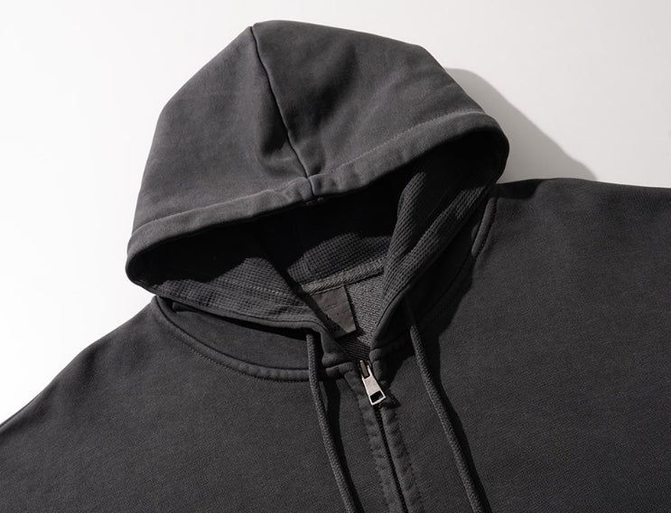 26SS★ Pigment Waffle Lining Hood Zip-Up