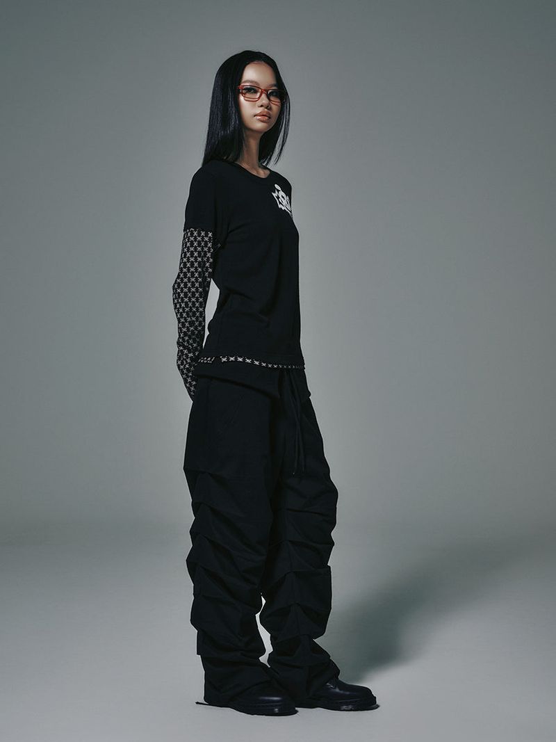 TUCK PANTS BLACK
