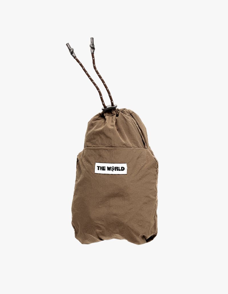 PACKBLE AT SYMBOL PANNEL SHORT PANTS BROWN