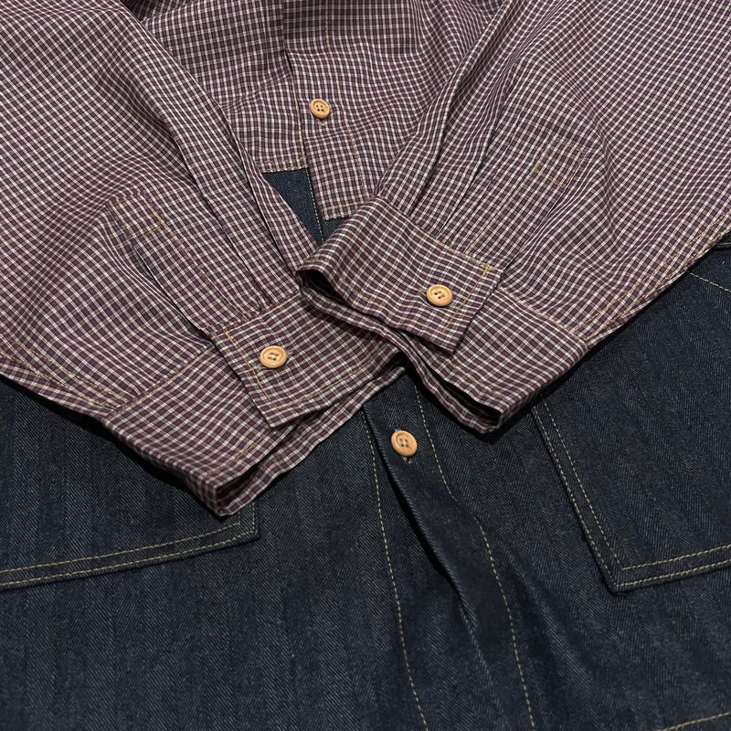 switch panel check shirt_black