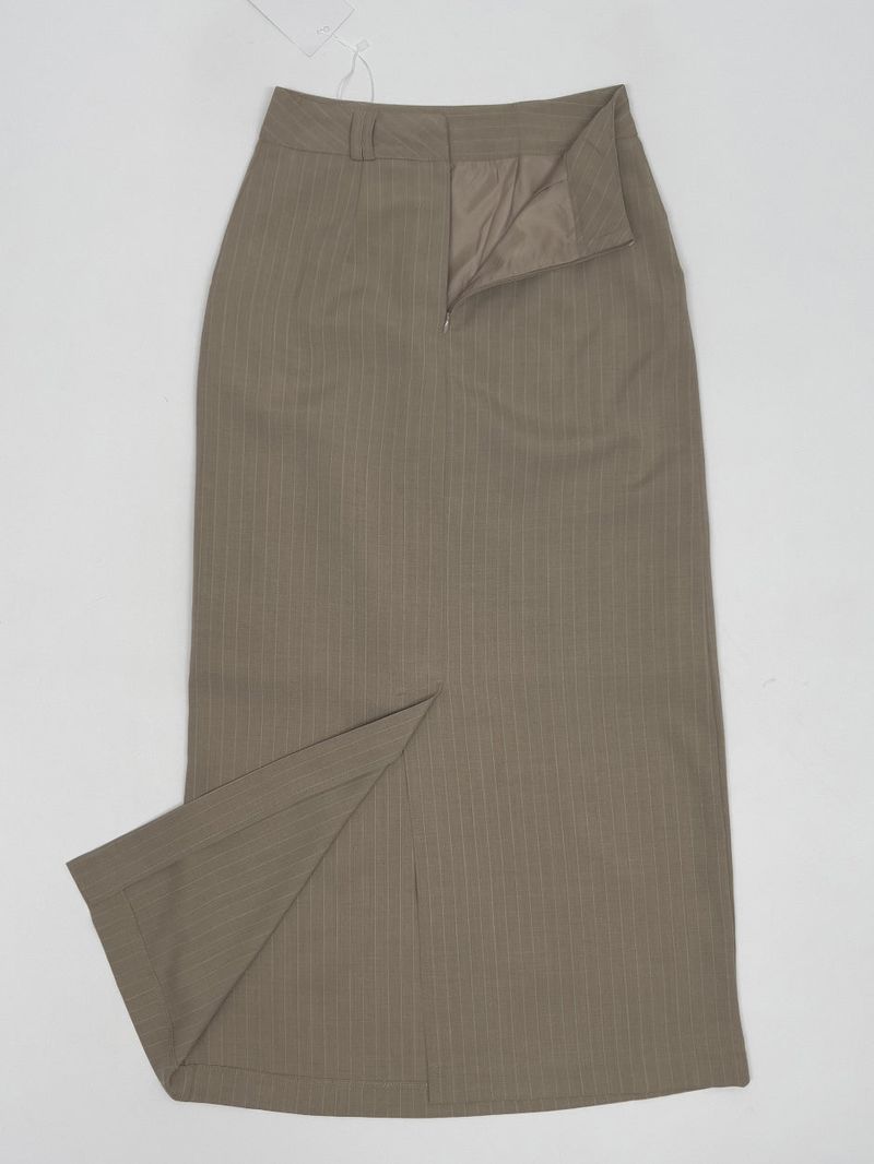 Rivet Stripe H-Line Skirt