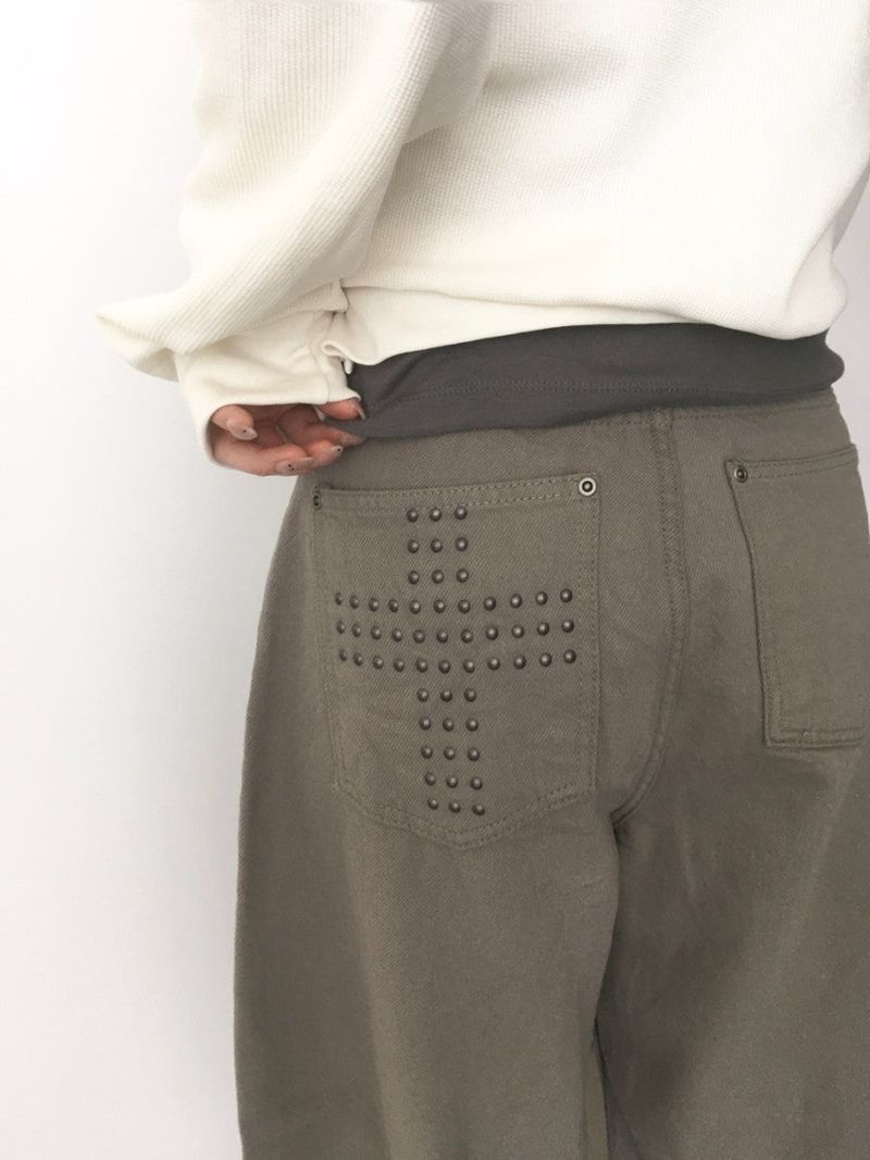 Cross stud pants