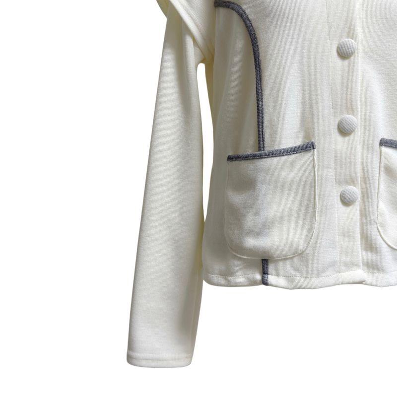 (2color) Piping Layered Sleeve Cardigan