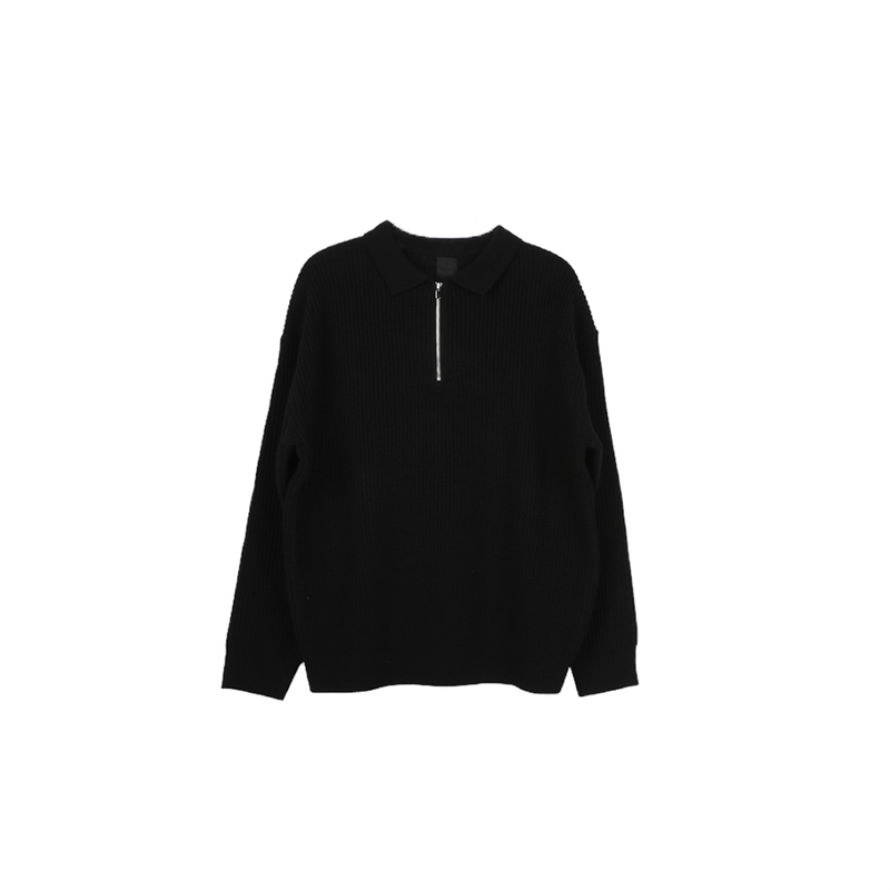 ASCLO Low Collar Half Zip Up Knit (7color)