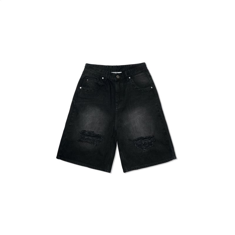 HADES（ハデス）の「HADESブラックアウトディストレスウォッシュジーンショーツ（パンツ）」