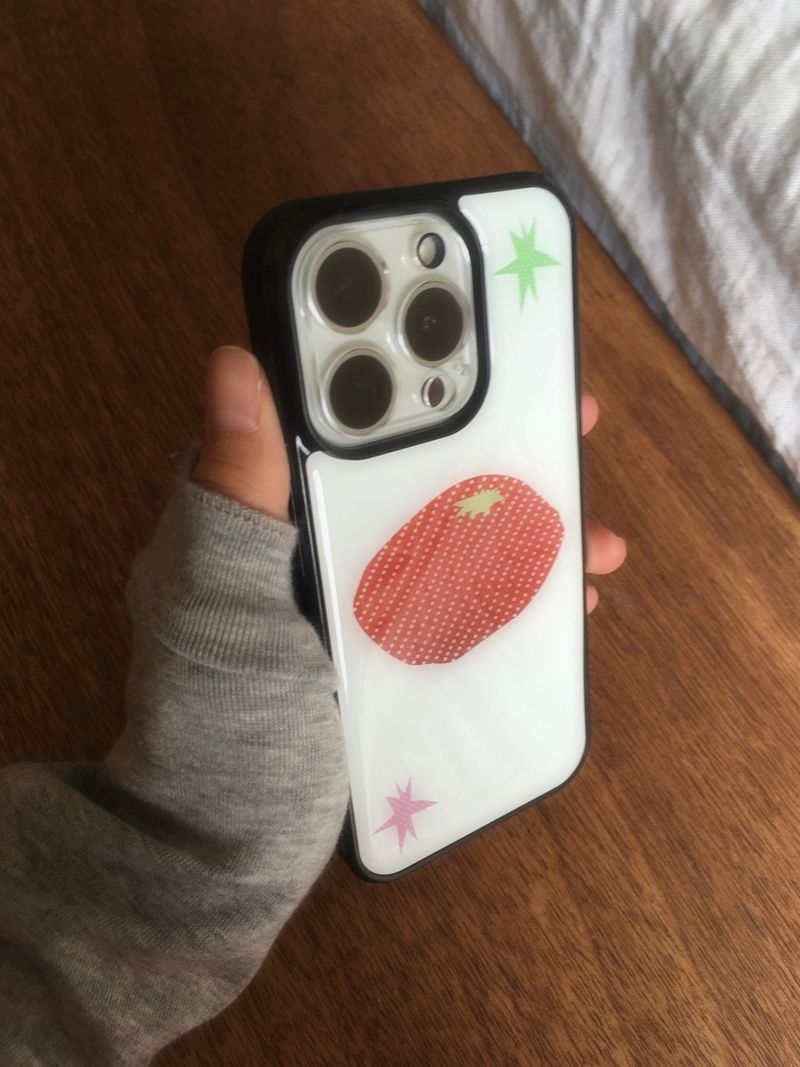 トマトグラスバンパーケース ( White )
