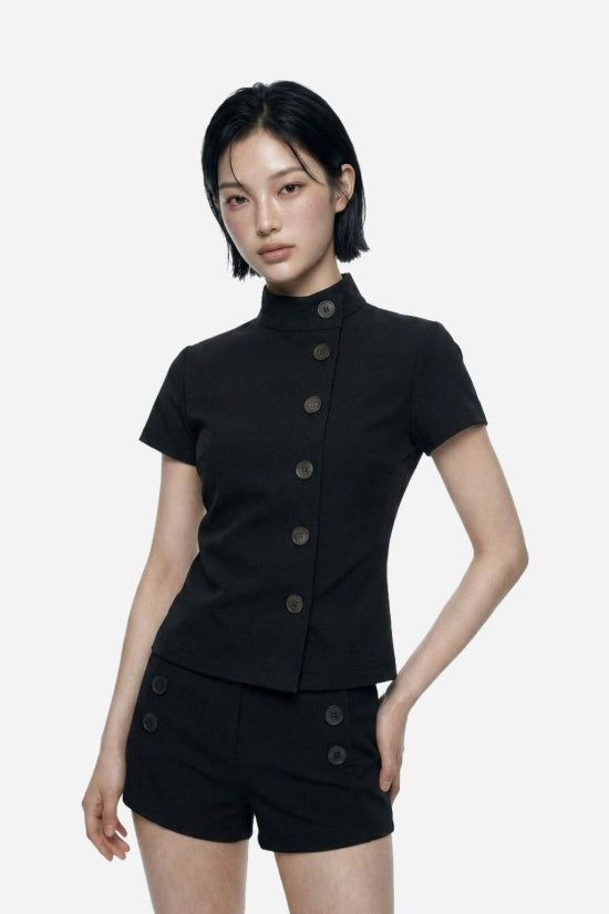 EEUN(イウン)の「Mode button t-shirt(Tops)」
