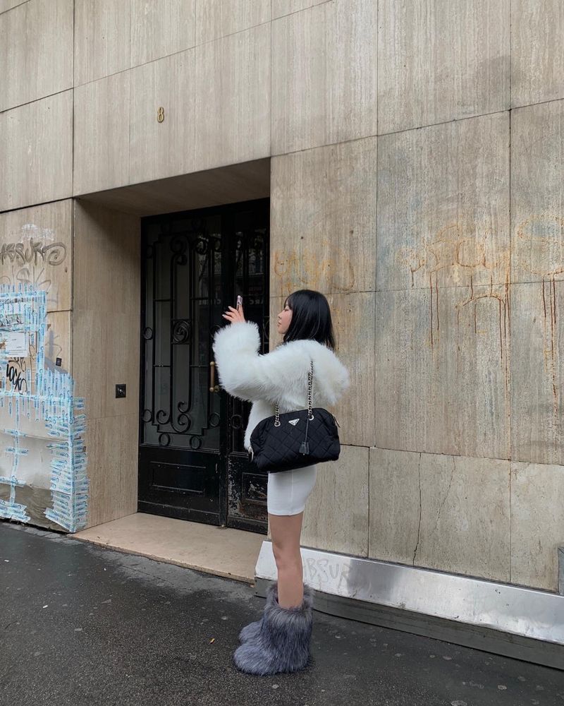 Bear fur boots