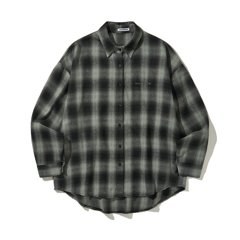 (DUC) Logo ombre checkshirt Black