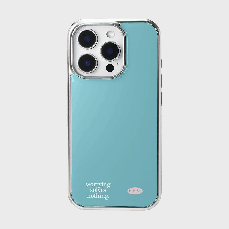 murmursroom(マーマーズルーム)の「holiday epoxy bumper case (silver frame/ blue)(Smartphone Accessories)」