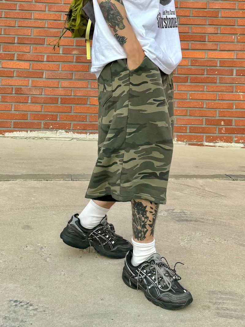 Camo plage bermuda sweat pants 2C
