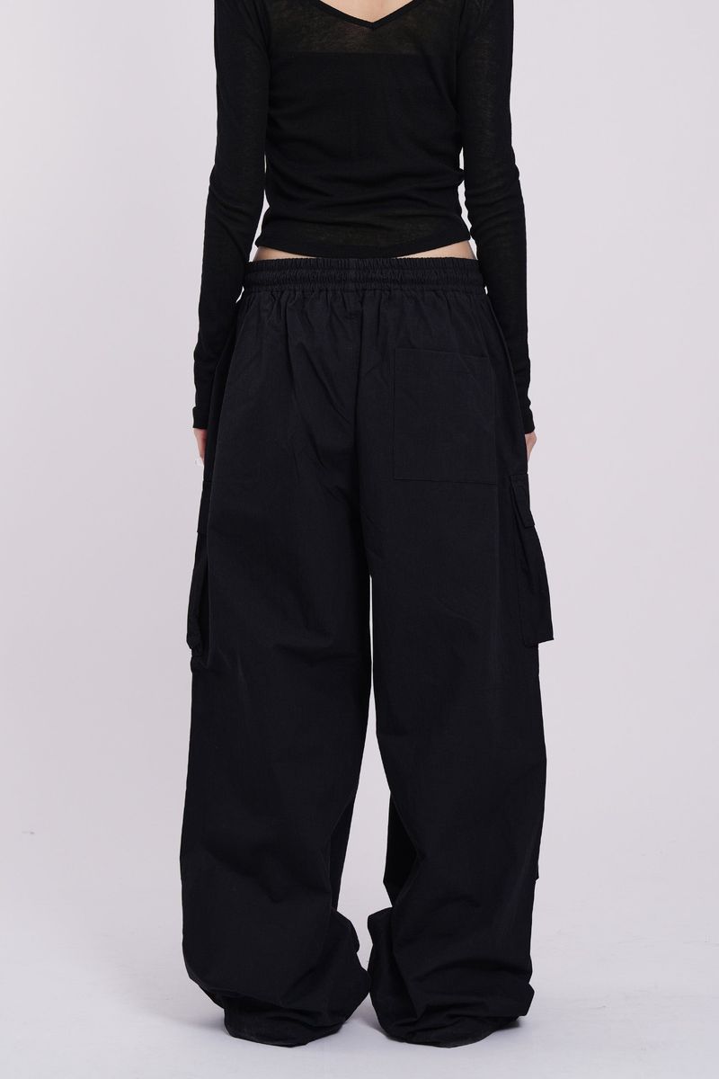 Pixel wide cargo banding pants