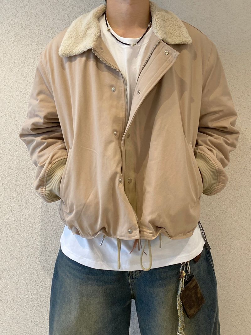 Buzz High Neck Wool Sheepskin Jacket (2color)