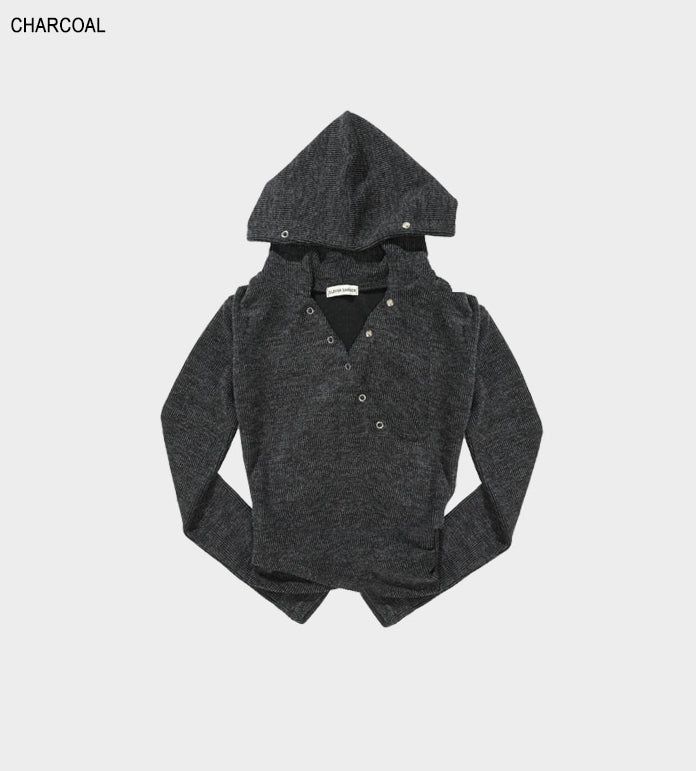 Wrap hooded crop top