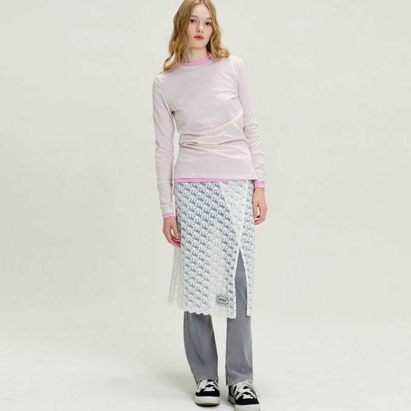 Ribon Lace Wrap White