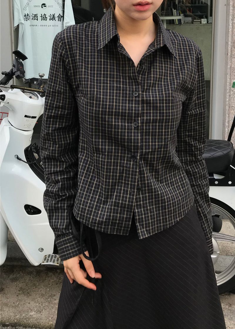  MINI CHECK CROP SHIRT
