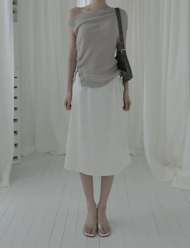 Roche Flower Jacquard Midi Skirt