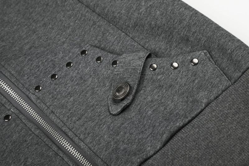 Kaelin Stud Pocket Hood Zip-Up