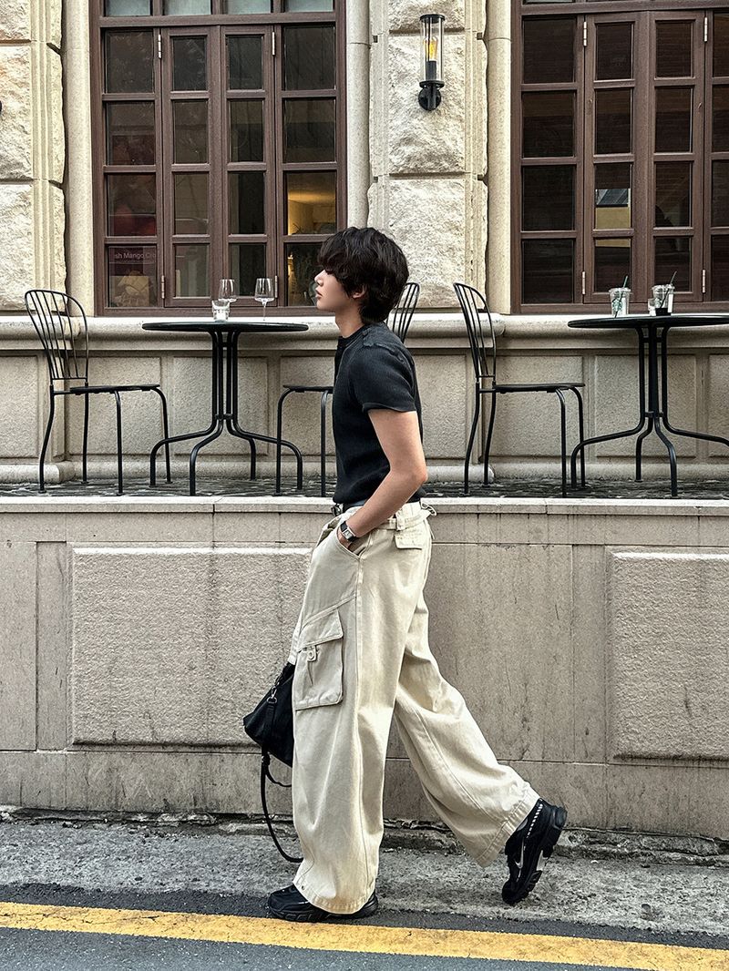 LMN Maison Belted Pintuck Cargo Pants (3 colors)