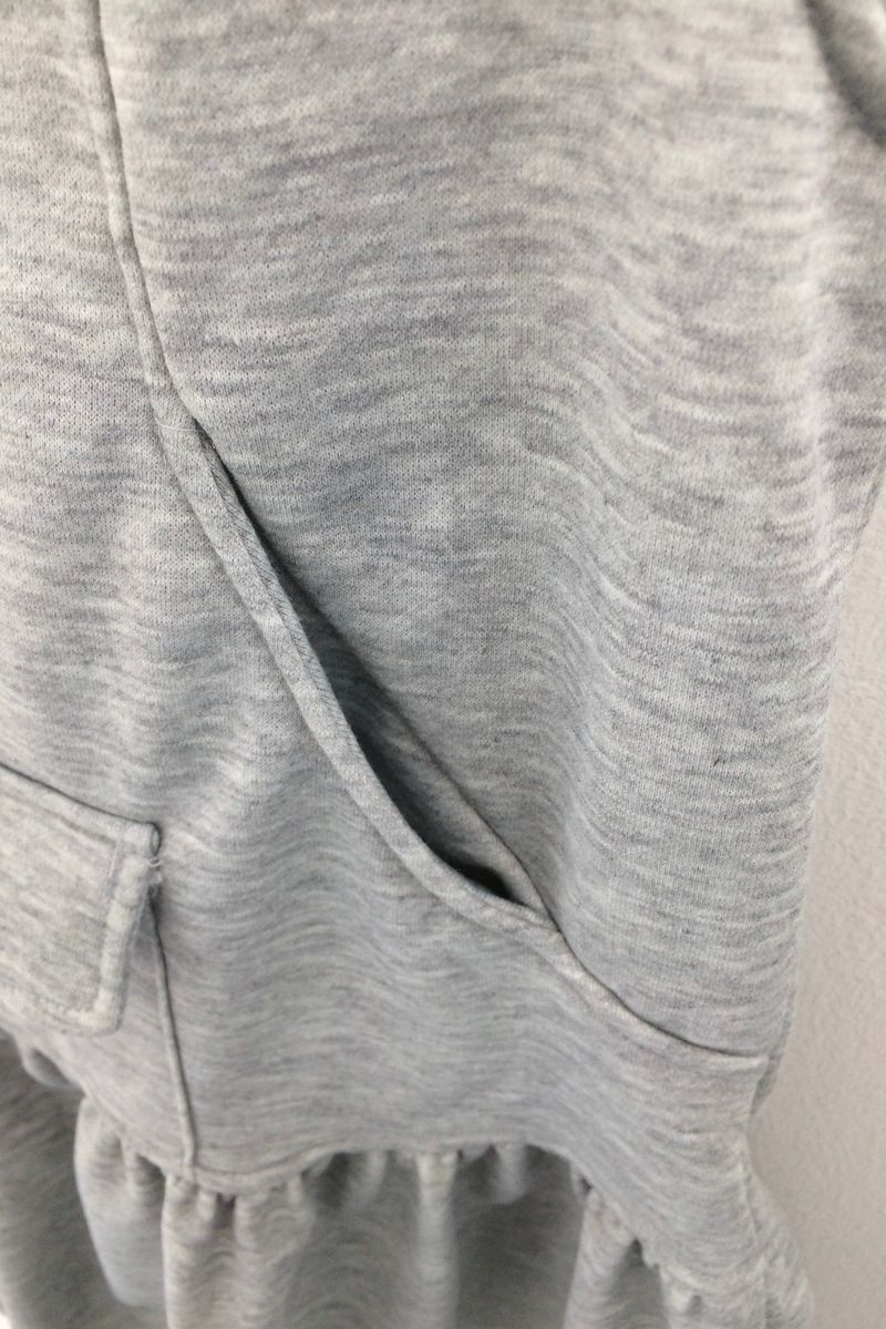 Pocket Flare Hooded Dress
