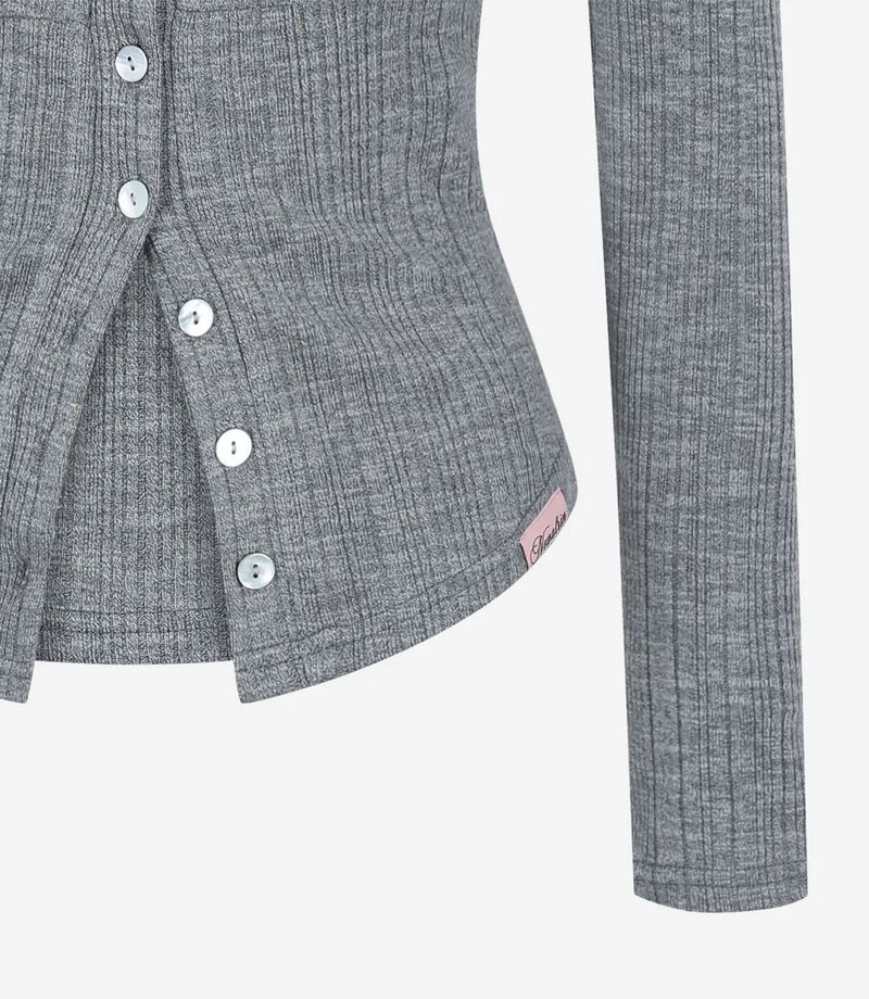 Ria Neck Button Knit Top