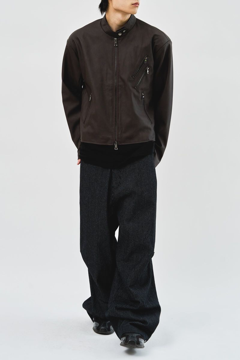 Matt Biker Leather Jacket (2color)