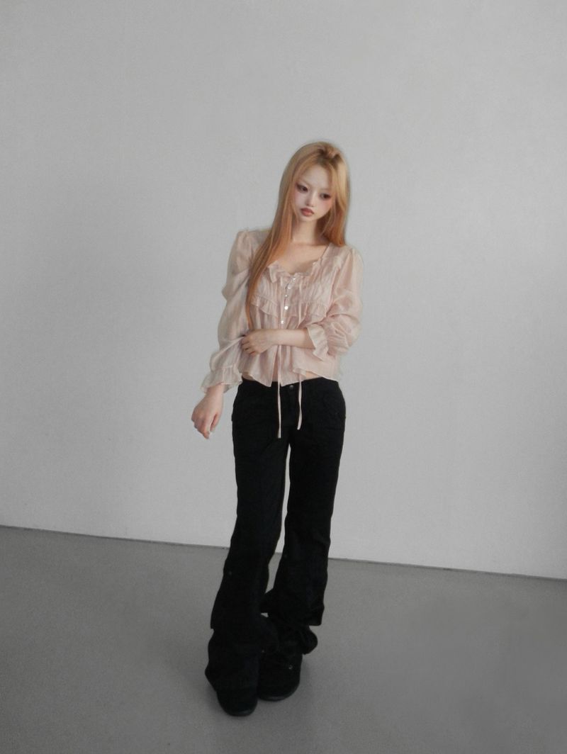 crispy 81 straight pants(2 color)