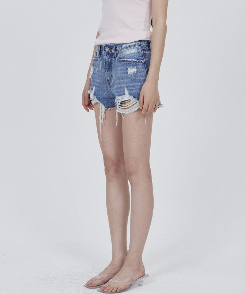 CONY VINTAGE DESTROYED DENIM SHORTS