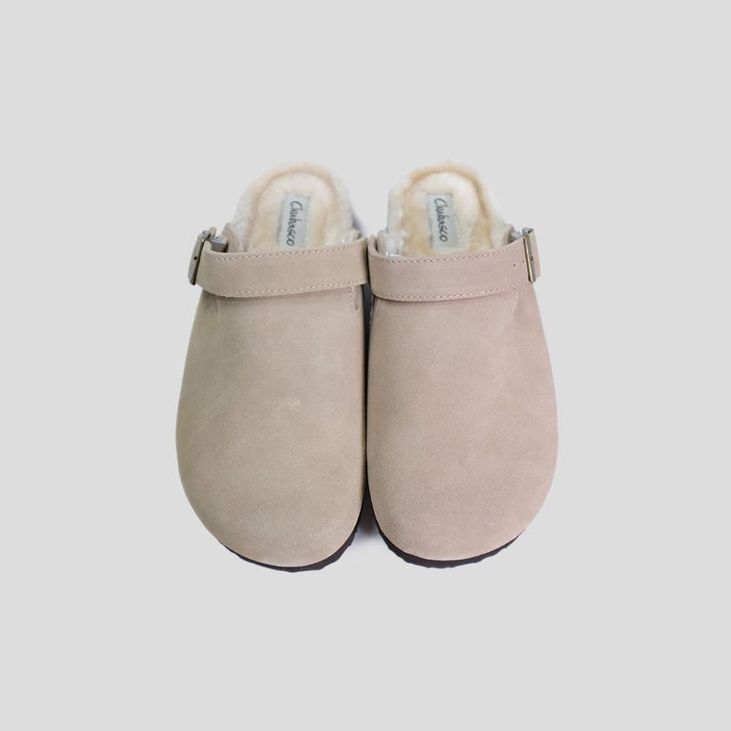 CHUBASCO CANTO FUR BACK STRAP MULE FCC2409 TAUPE