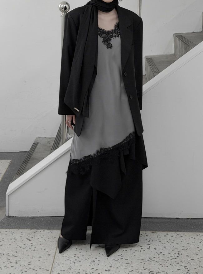 Pinble Stripe Pocket Wrap Jacket