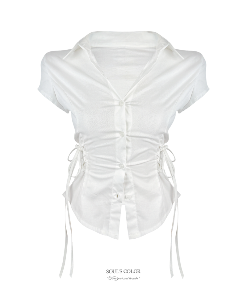 Bianca Corset Slim Shirt (2color)
