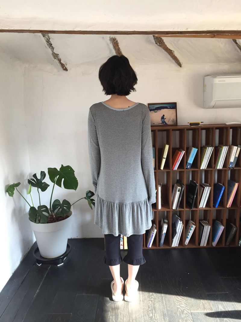 Scandi striped dress (3color)