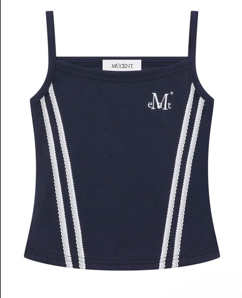 PULSE SET-UP LACE TRACK LINE SLEEVELESS (2COLOR)