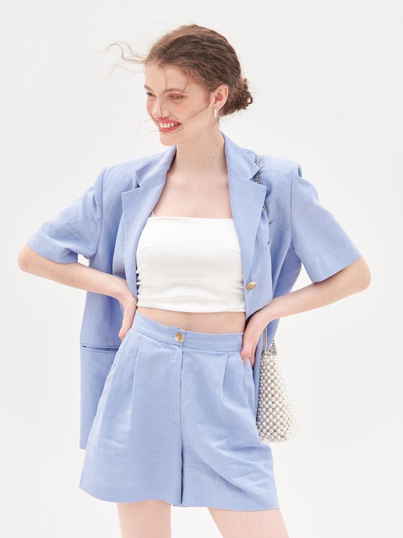 vem.ver(ベムバー)の「ANN TUCK DETAIL PANTS_PURPLE(Pants)」