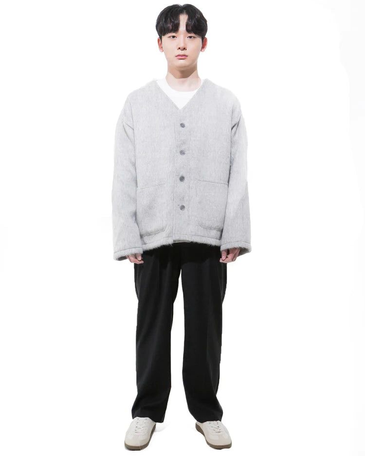 モヘアカーディガンジャケット-GRAY (送料込)- WooStore