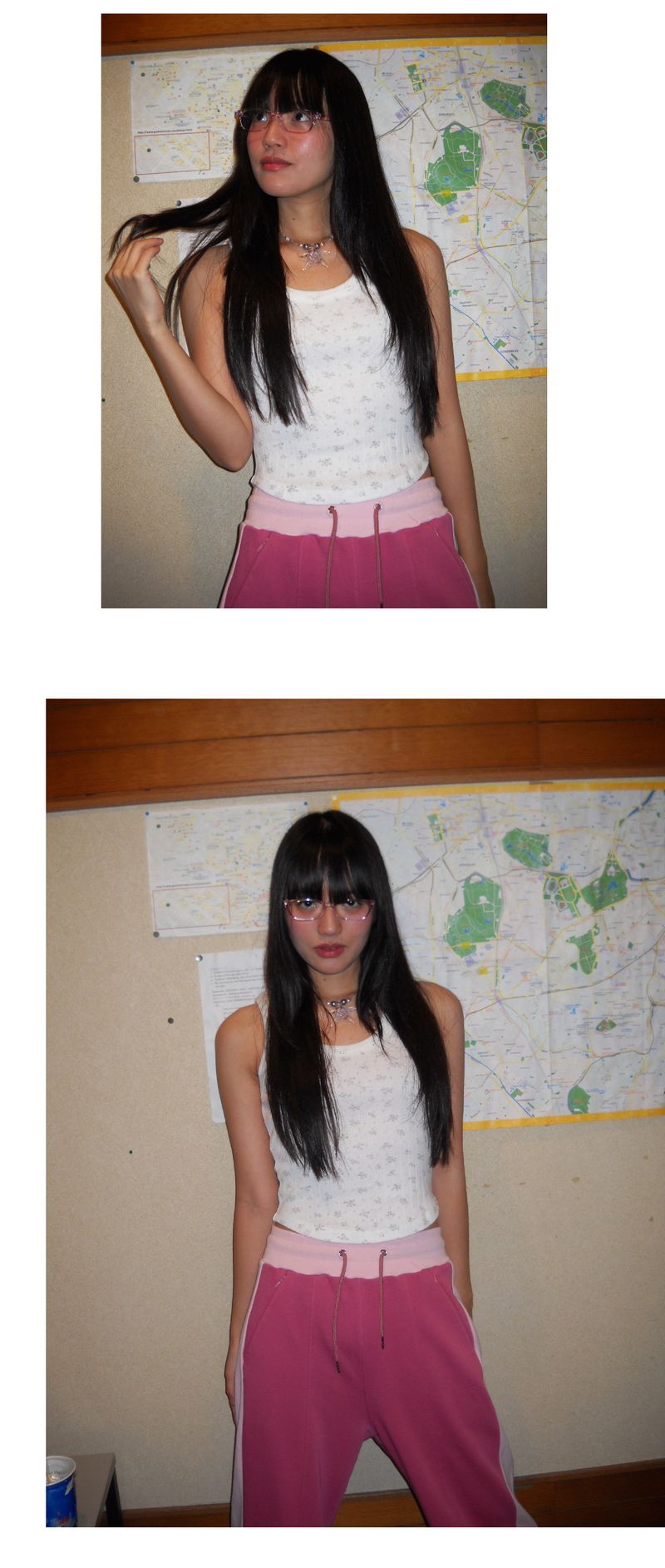 flower tank top white