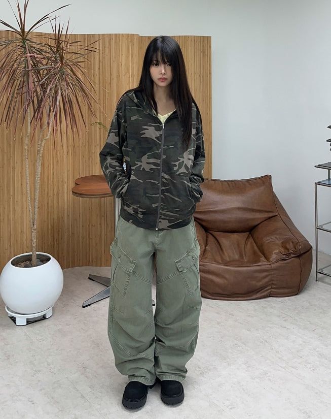 Ferren Camo Light Hood Zip-Up
