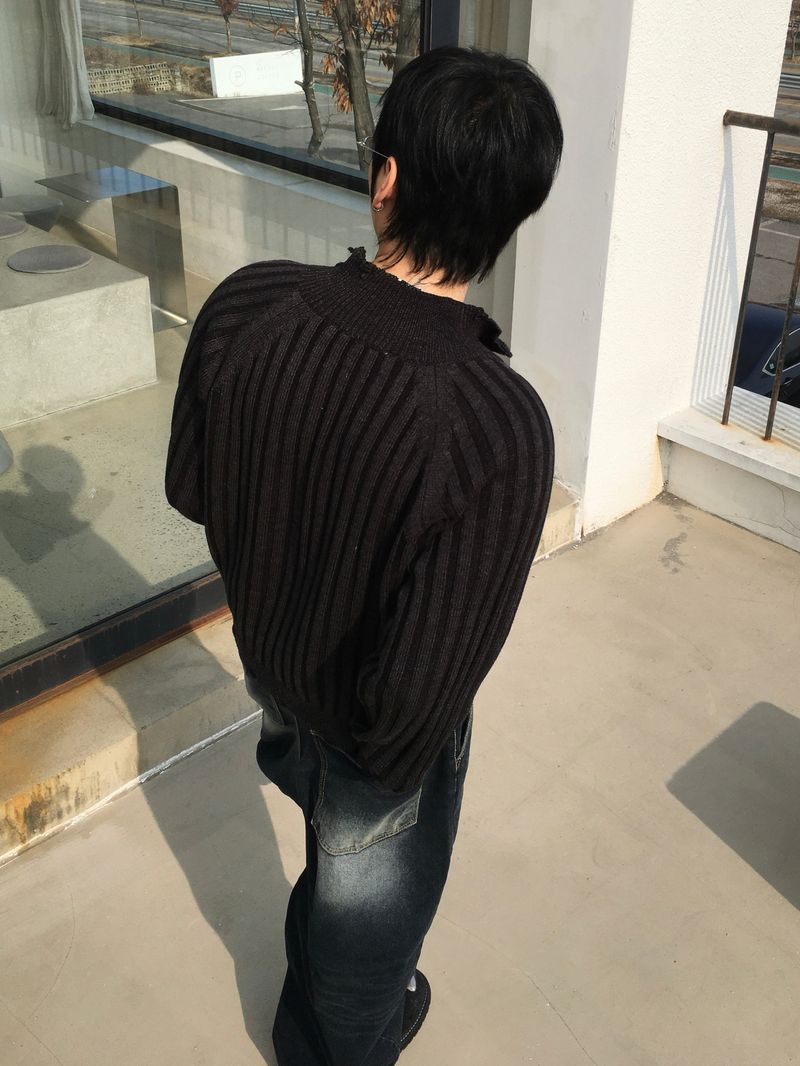 DL Ribbed Knit Zip-Up 3C