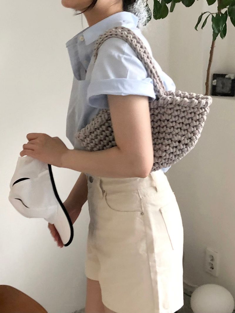 basket bag (gray)
