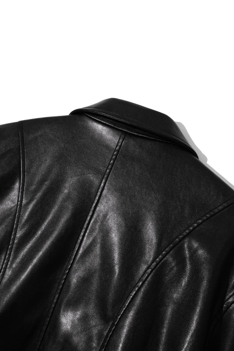 Minimal Rider soft-Leather Jacket J22 Black