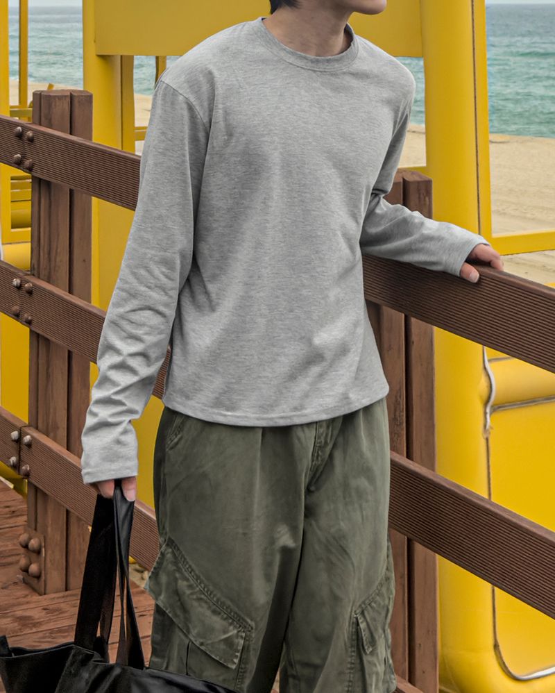 Pre Supima Cropped Long Sleeve