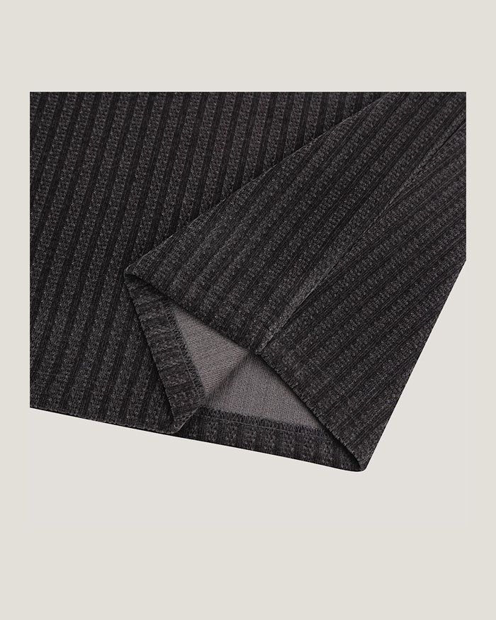 (M's) Velour Henley Neck Long Sleeve
