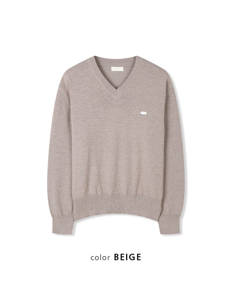 Seron V-Neck Patch Knit