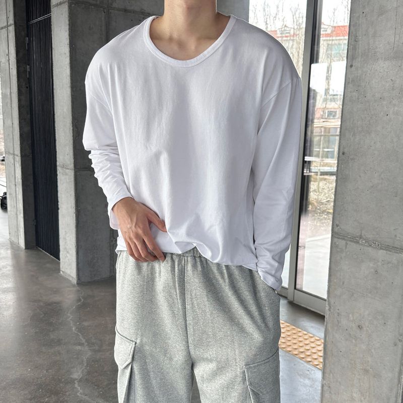 lemenne（ルメンヌ）の「[Premium] LMN of U-neck Long-sleeved T-shirt (2 colors)（Tops）」