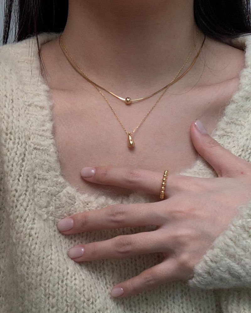 (silver925) シルキーボールネックレス *gold