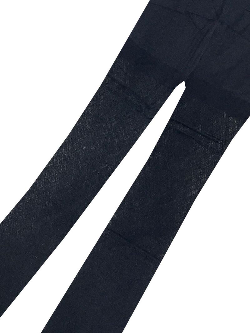 Y2Kチェックパターンシースルーバックストッキング (Black)