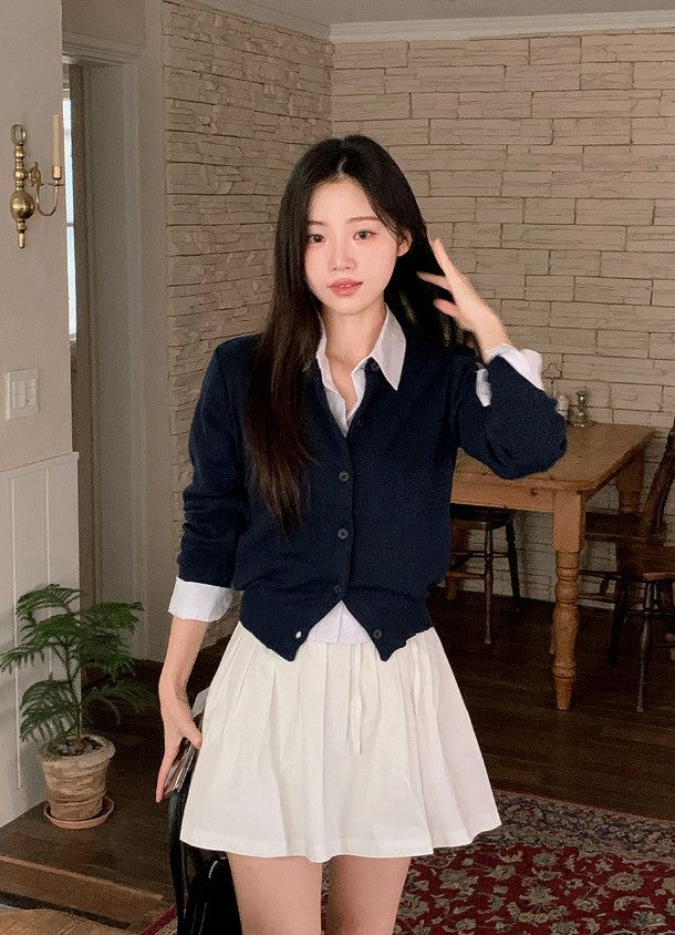PN Basic Round Knit Cardigan (10color)
