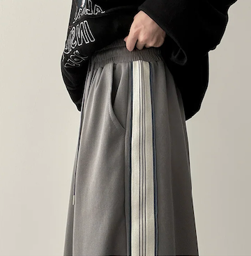Enz Side Track Line Wide Pants